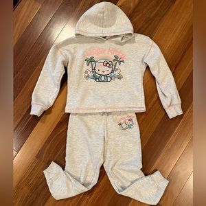 Hello Kitty by Sanrio Sweatsuit Girls M 7/8 - Palm Springs Design - GUC